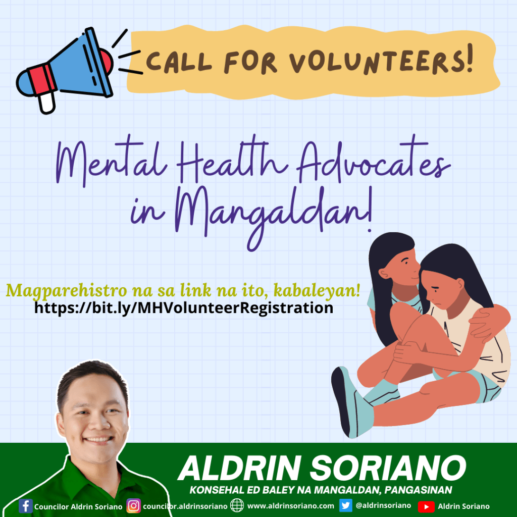 CALL FOR VOLUNTEERS: Mental Health Advocates in&nbsp;Mangaldan